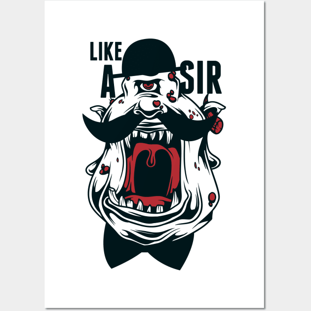 Ugly Cyclops Sir Hat Wall Art by positivedesigners